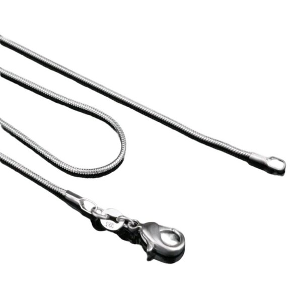 925 Sterling Silver 1mm Snake Chain Necklace 24" Minimalist Jewelry Layering - Picture 3 of 4